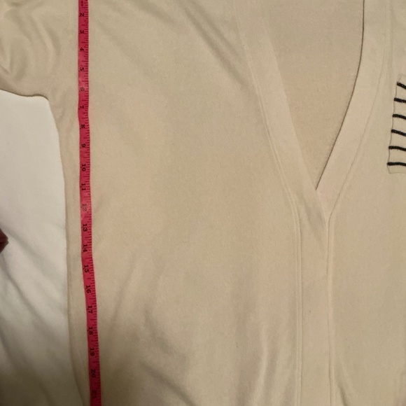 Brunello Cucinelli Cashmere Cardigan w/Monili Stripe Pocket Sz Large - Picture 9 of 12